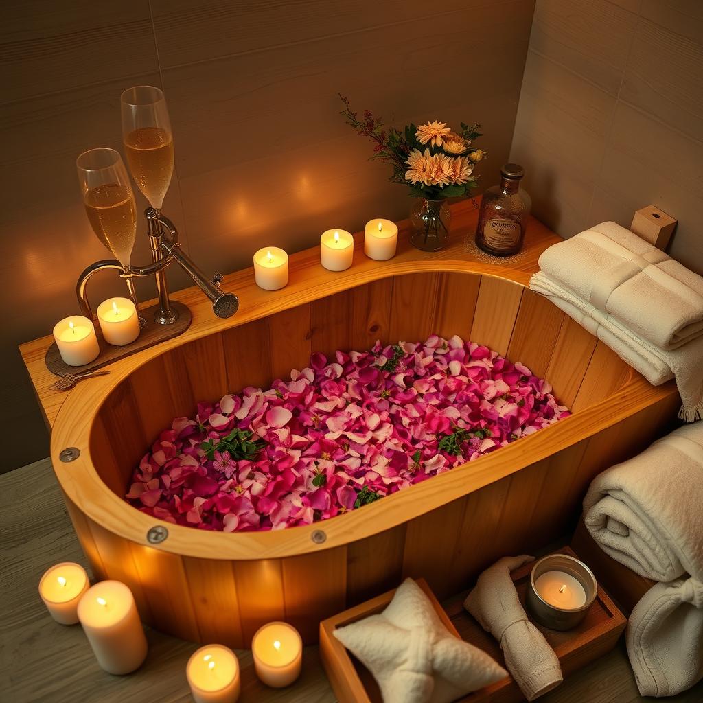 Couple enjoying herbal bath at Inner Peace Ayurvedic Spa Varkala Couple enjoying herbal bath at Inner Peace Ayurvedic Spa Varkala