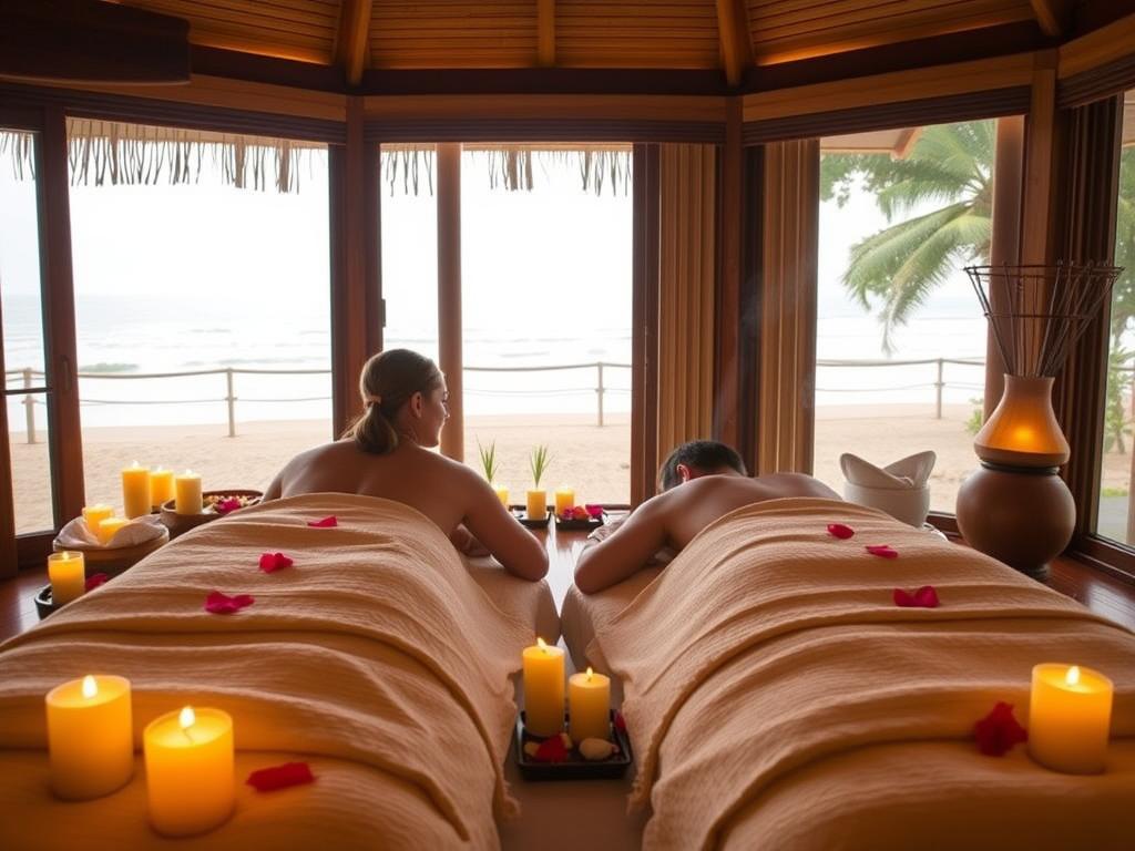 Couple's massage at Inner Peace Ayurvedic Spa Varkala Couple's massage at Inner Peace Ayurvedic Spa Varkala