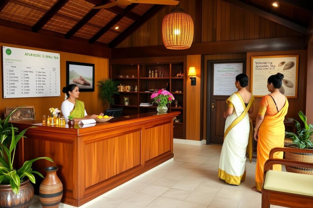 Reception area at Inner Peace Ayurvedic Spa Varkala Reception area at Inner Peace Ayurvedic Spa Varkala